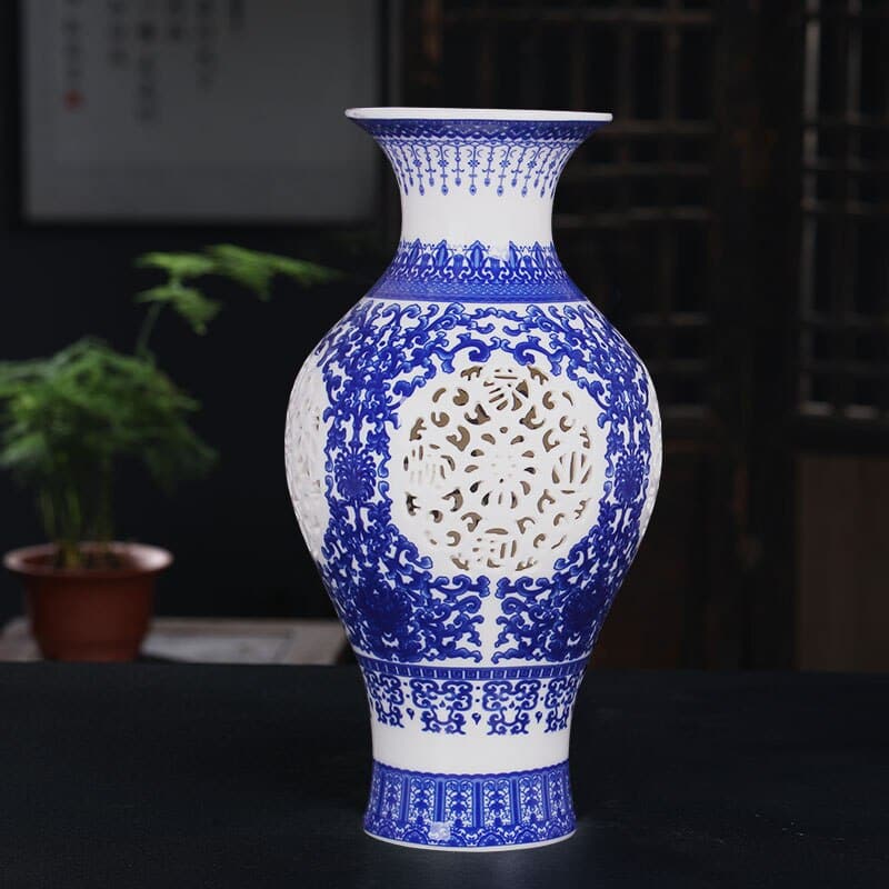 Vase japonais creux en porcelaine pour décoration intérieure_7