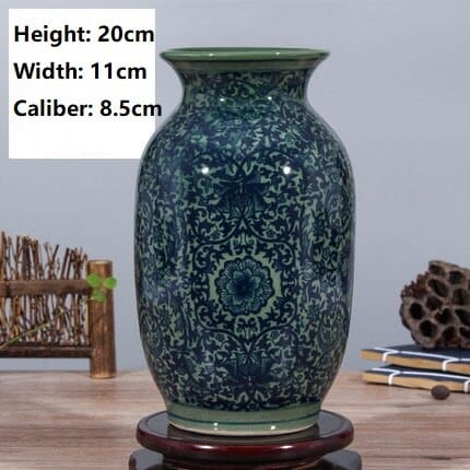 Vase japonais en céramique de couleur vert nouvelle collection A