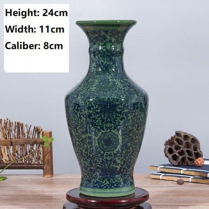 Vase japonais en céramique de couleur vert nouvelle collection B