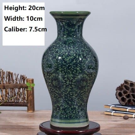 Vase japonais en céramique de couleur vert nouvelle collection F