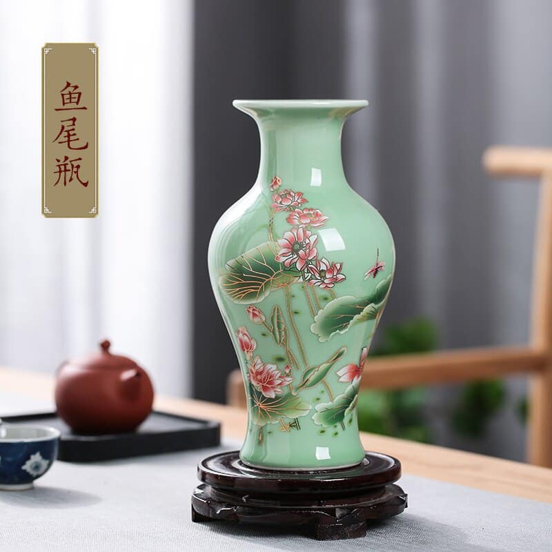 Vase japonais pour fleur artificielle a surfacé lisse IMAGE VARIATION H