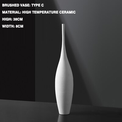 Vase luxe de style nordique simple en céramique haute qualité L Chine
