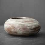 Vase noire japonaise ancien en céramique fait à la main_12