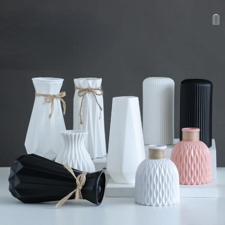 Vase nordique à fleurs moderne en plastique_1