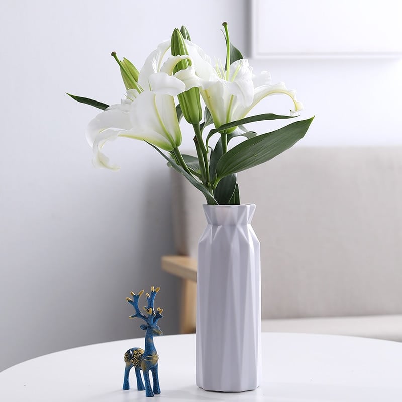 Vase nordique à fleurs moderne en plastique_3