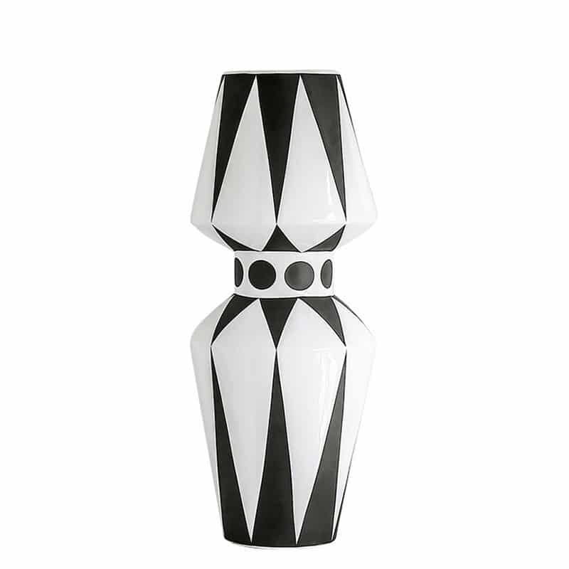 Vase nordique en céramique noir et blanc design originale_4