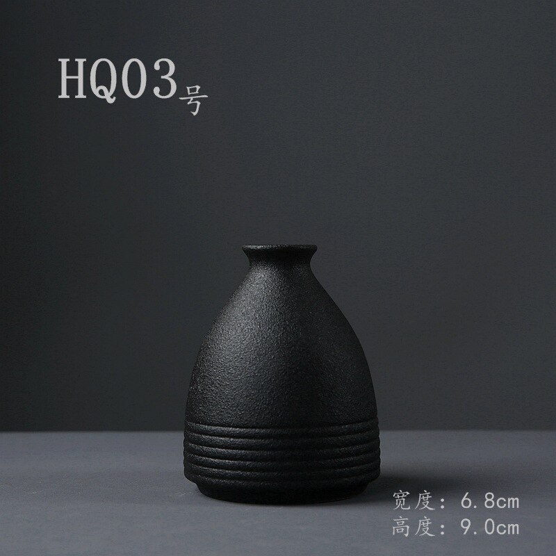 Vase nordique en porcelaine noire style vintage Style 5