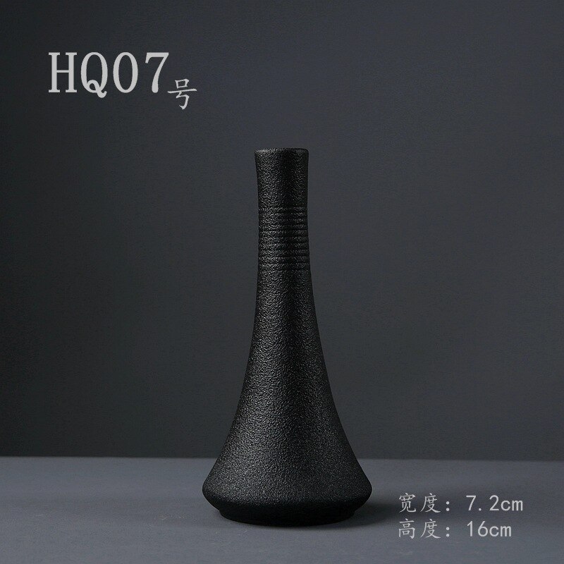 Vase nordique en porcelaine noire style vintage Style 9