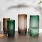 Vase pour décoration de table en verre Transparent motif arbre_8