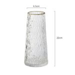 Vase pour table simple design en en verre doré_19