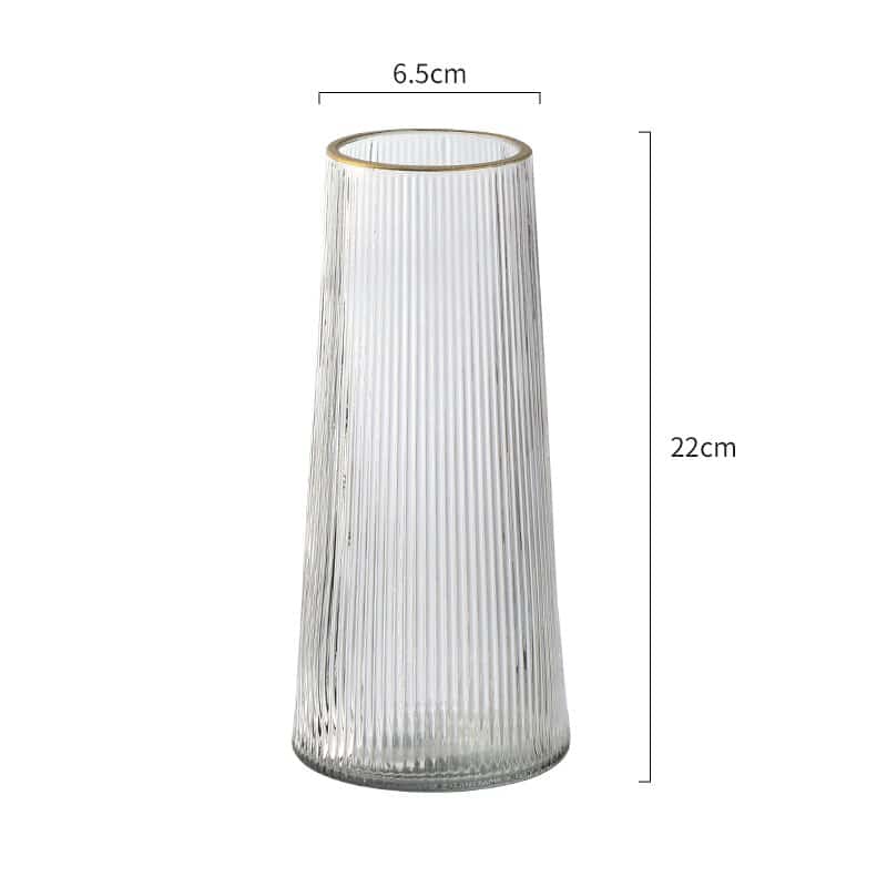 Vase pour table simple design en en verre doré_2