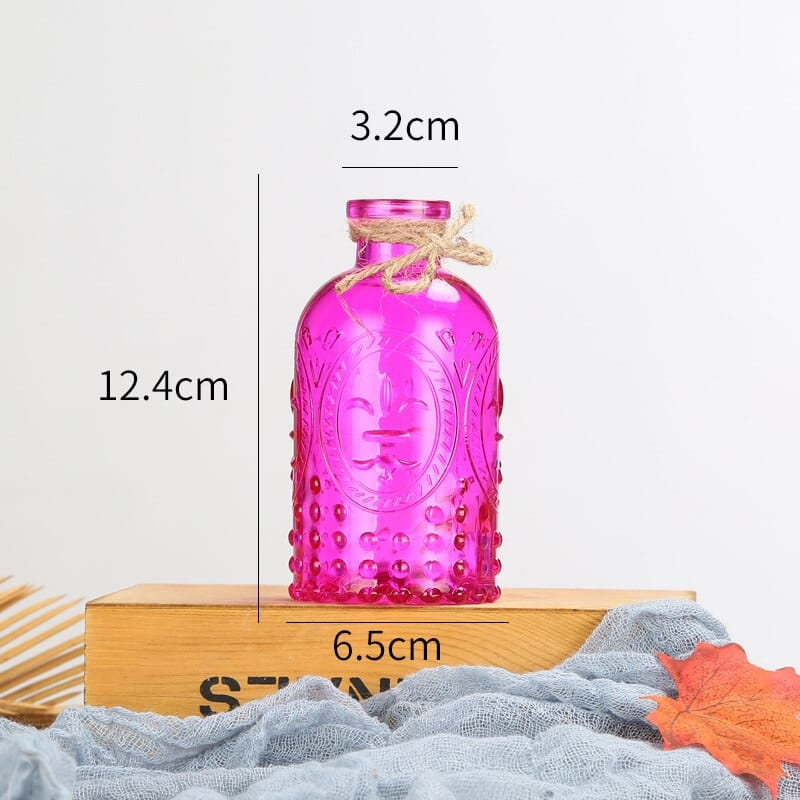 Vase sculpté Simple et créatif en verre avec bouchon liège Violette