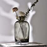 Vase simple de design européen en verre coloré Transparent_6