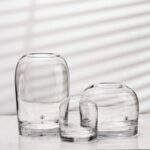 Vase simple de design européen en verre coloré Transparent_7
