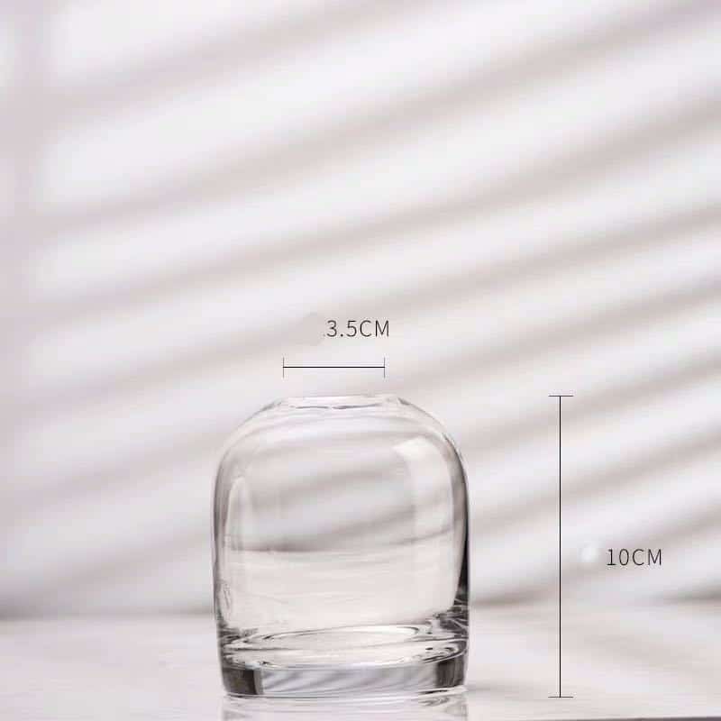 Vase simple de design européen en verre coloré Transparent Chine