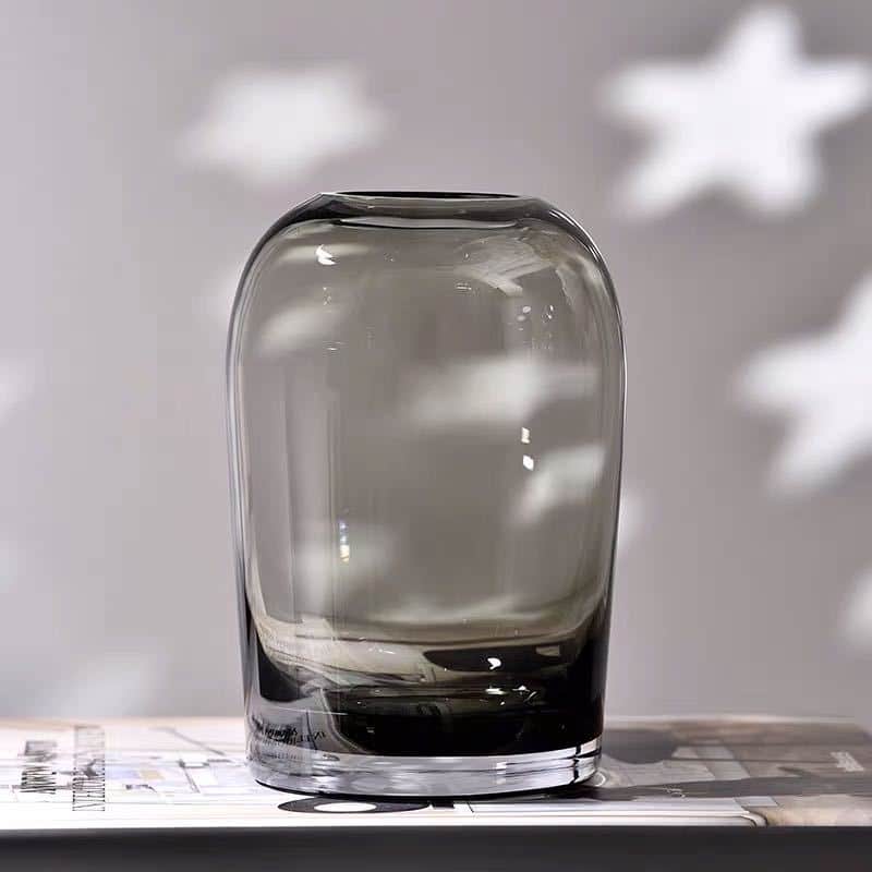 Vase simple de design européen en verre coloré Transparent Chine_