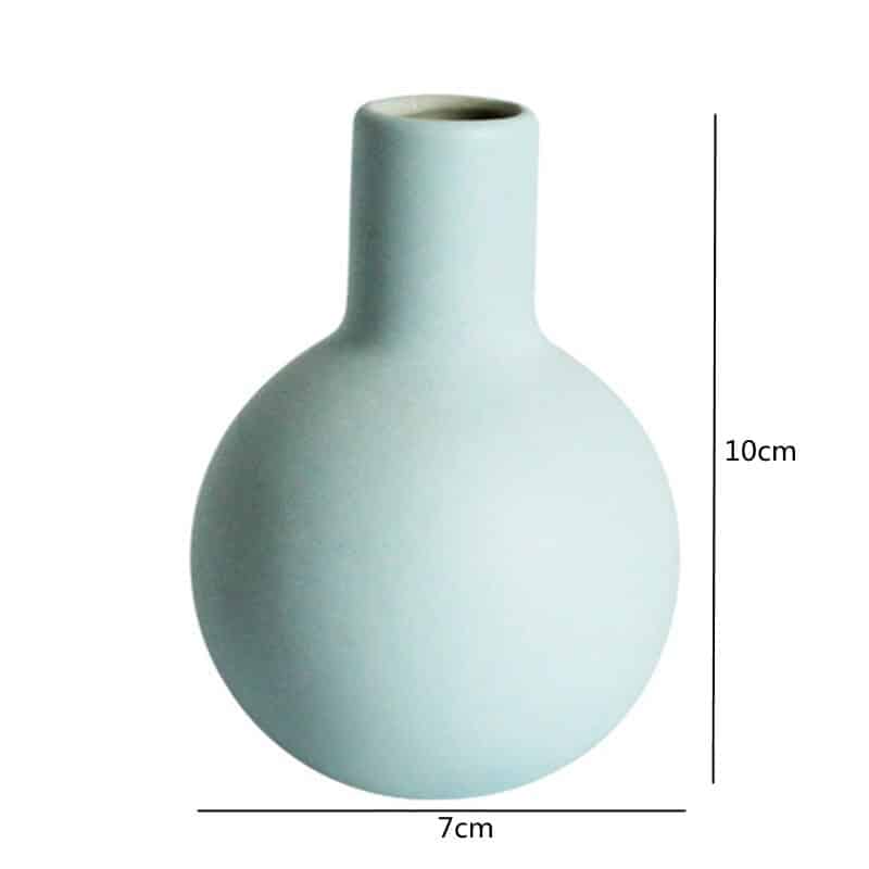 Vase simple et stylée à design européen en Céramique Bleue ciel