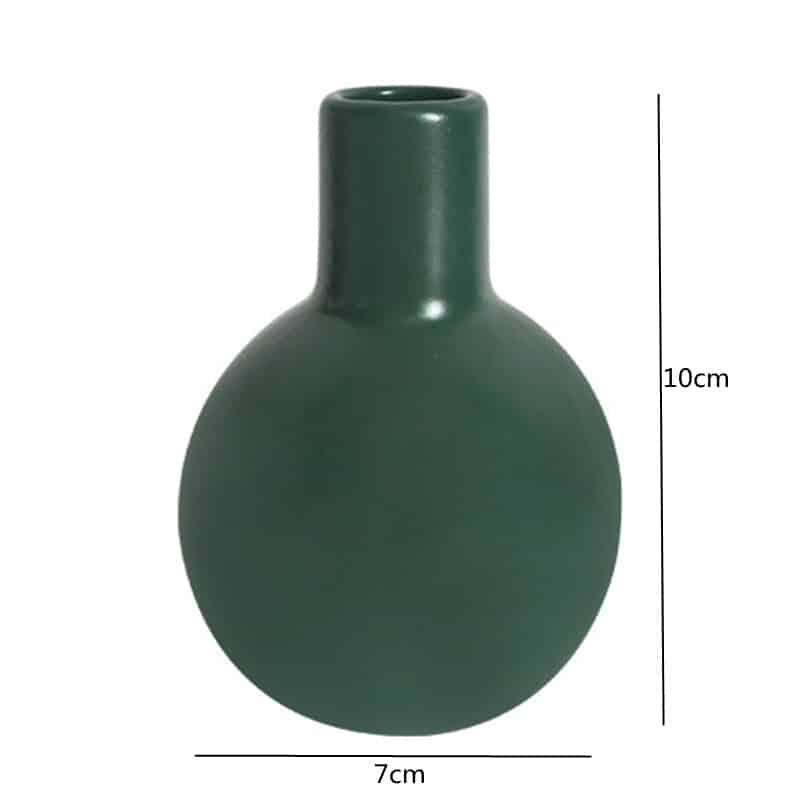 Vase simple et stylée à design européen en Céramique Verte