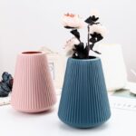 Vase stylé nordique bleu en imitation céramique et plastique_10