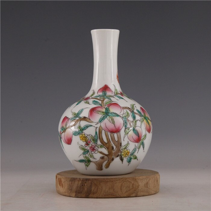 Vase traditionnelle chinois motif fait à la main Blanc