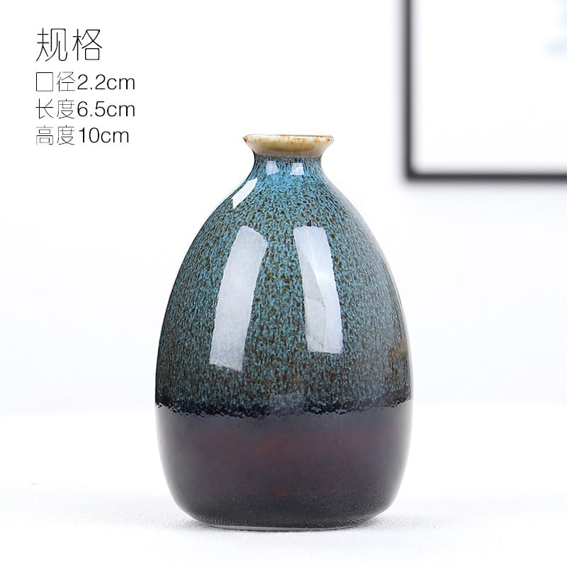 Vases à design décoratif en céramique pour la maison Bleue marine