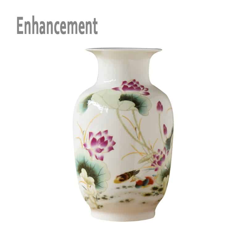 Vases chinois fabriqués à la main en Chine avec une surface fine Fleur violet