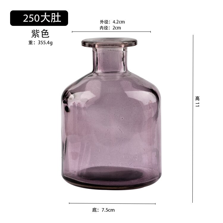 Vases en verre multicolore Classique avec bouchon liège Violette Chine